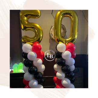 Ballonnenpilaar met cijfer topper