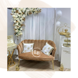 Decoratieve Kussen – Goud met Wit