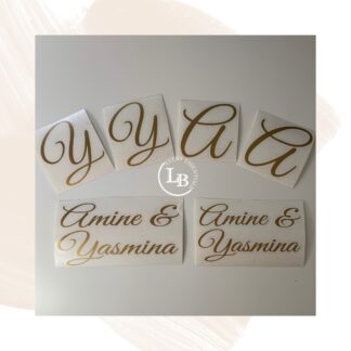 Vinyl sticker voor op een dienblad